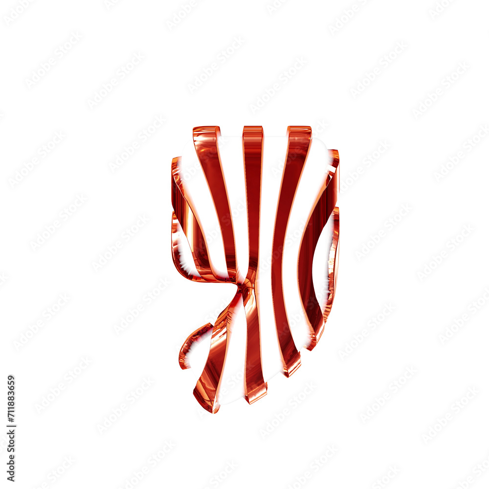 White symbol with red thin vertical straps White symbol with red thin vertical straps