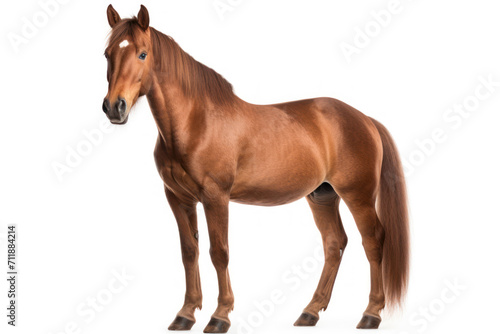 Brown Horse Isolated on White
