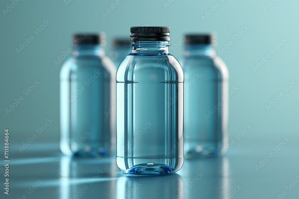 Empty water bottle mockup with luxury background Empty water bottle mockup with luxury background