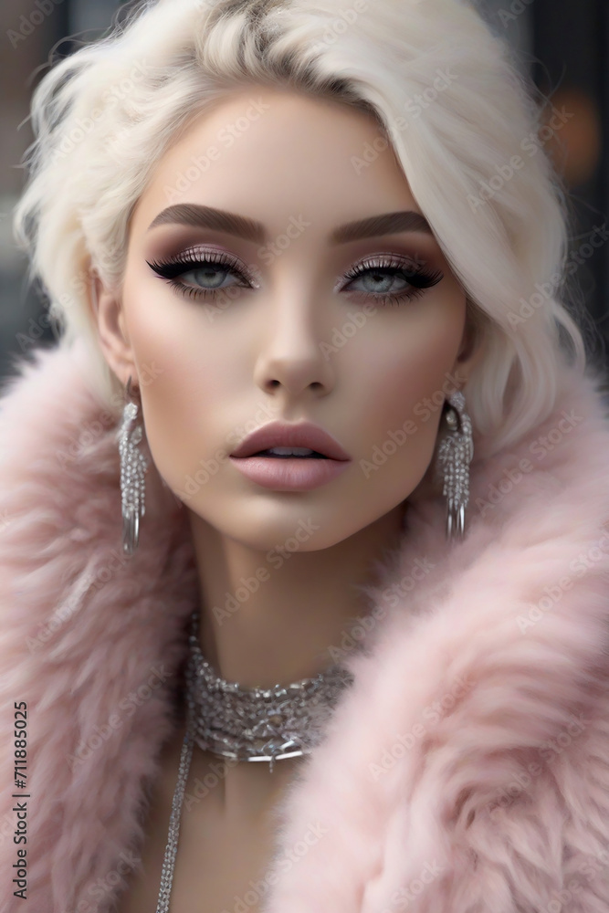 portrait of a woman in fur portrait of a woman in fur