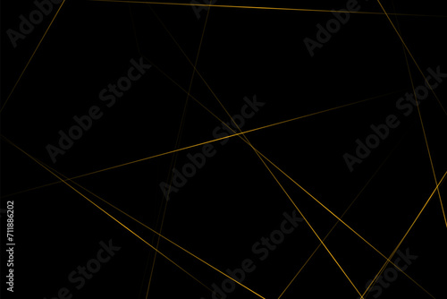 Abstract black with gold lines, triangles background modern design. Vector illustration EPS 10.