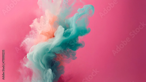 Abstract textured splatter color billowing smoke, mixed digital illustration and matte painting. IA Generated