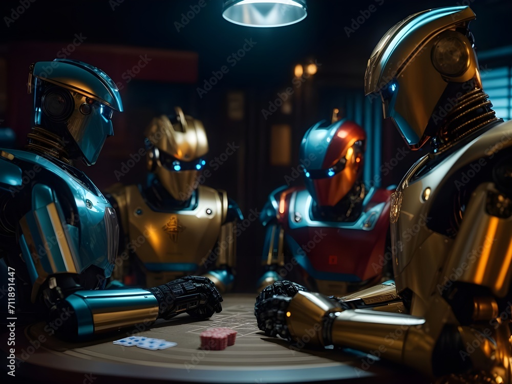 Roboter beim Glücksspiel im Casino