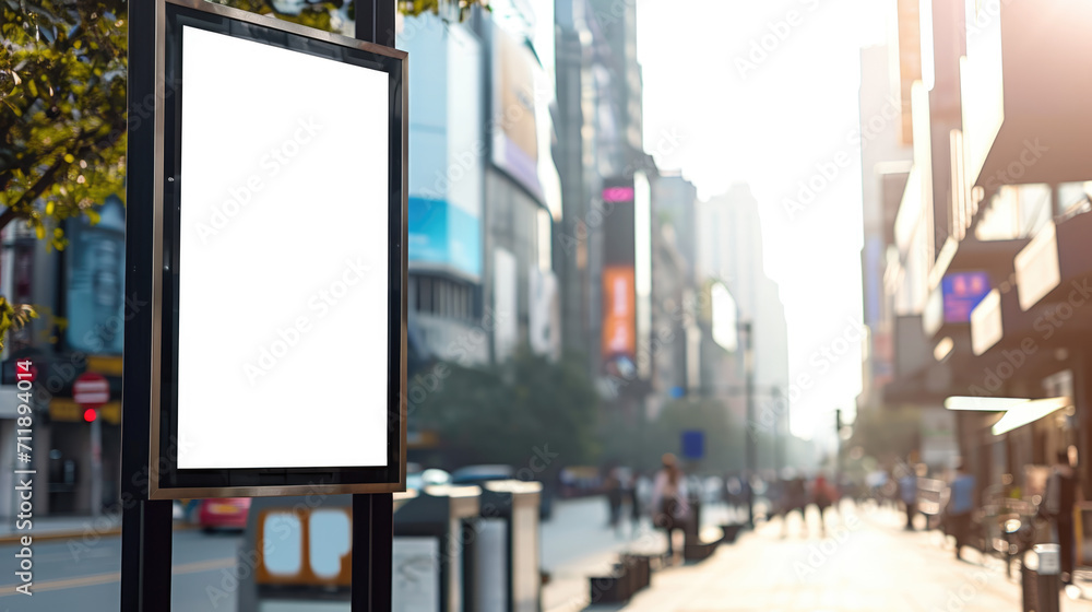 Empty City Poster Mockup with Copy Space