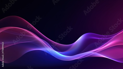 Purple Wave Curve Abstract Graphic Poster AI Generated