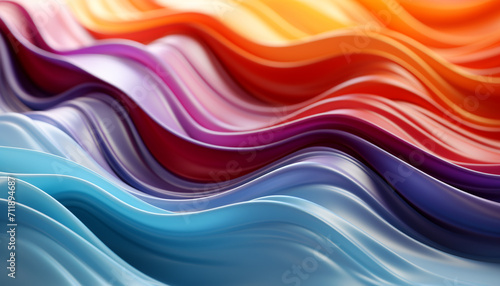 Abstract multi colored backgrounds with flowing wave pattern and vibrant colors generated by AI