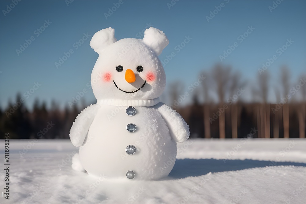 snowman on the snow snowman on the snow