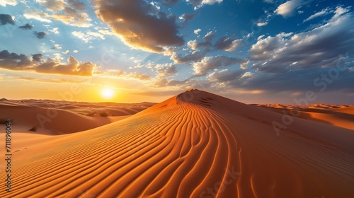 beautiful desert in a beautiful sunset in high definition and quality photo