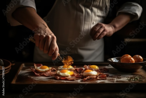 chef preparing food, man in the kitchen, man in the restaurant