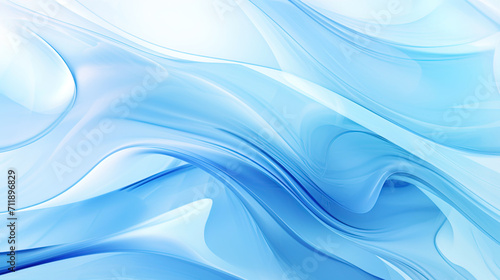 Fluid forms and whirlwinds on a lightblue background, creating a feeling of freshness