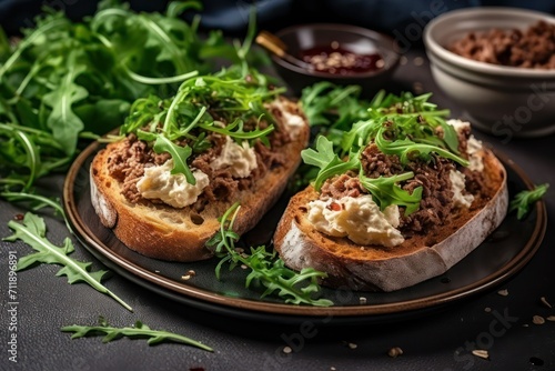 bruschetta with tomato and olives