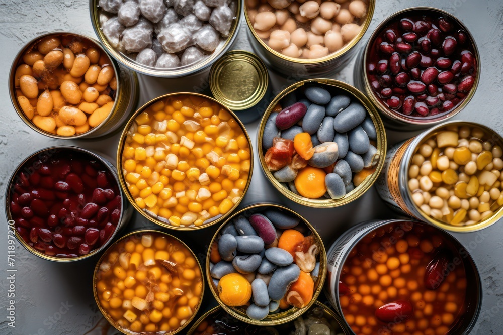 canned vegetables in a glass jar canned vegetables in a glass jar