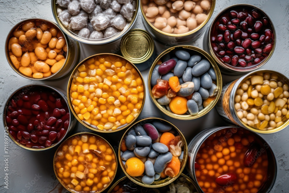 canned vegetables in a glass jar