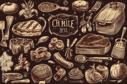 vintage food illustration