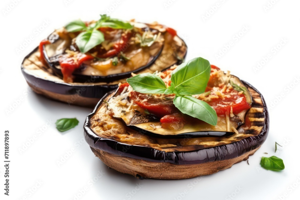 grilled eggplant with tomato and cheese grilled eggplant with tomato and cheese