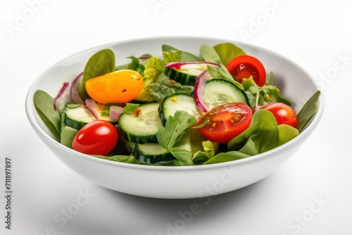 vegetable salad with cheese and olives