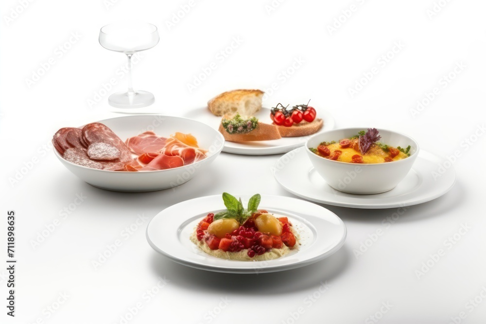 set of food plate, chicken with vegetables, chicken and salad set of food plate, chicken with vegetables, chicken and salad