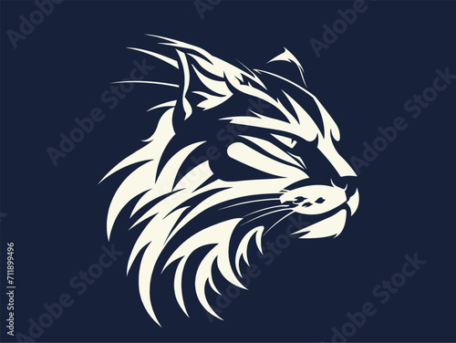 Cat or lynx Illustration Art for Pet Lovers and wild life