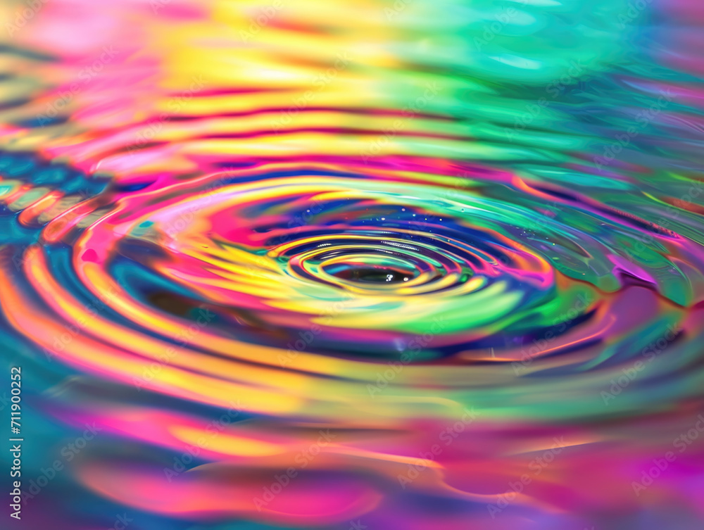 Colorful Holographic Ripple Effect Colorful Holographic Ripple Effect