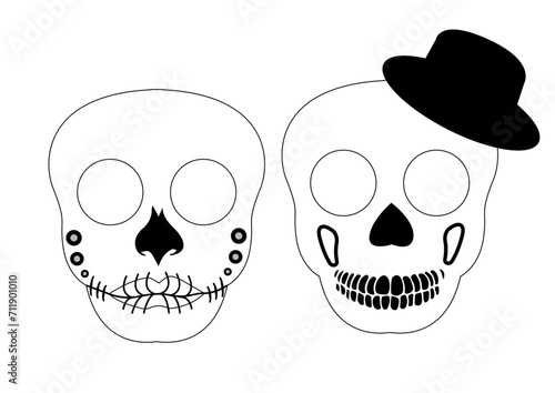 SILUETAS FIGURAS ESQUELETOS HALLOWEN
