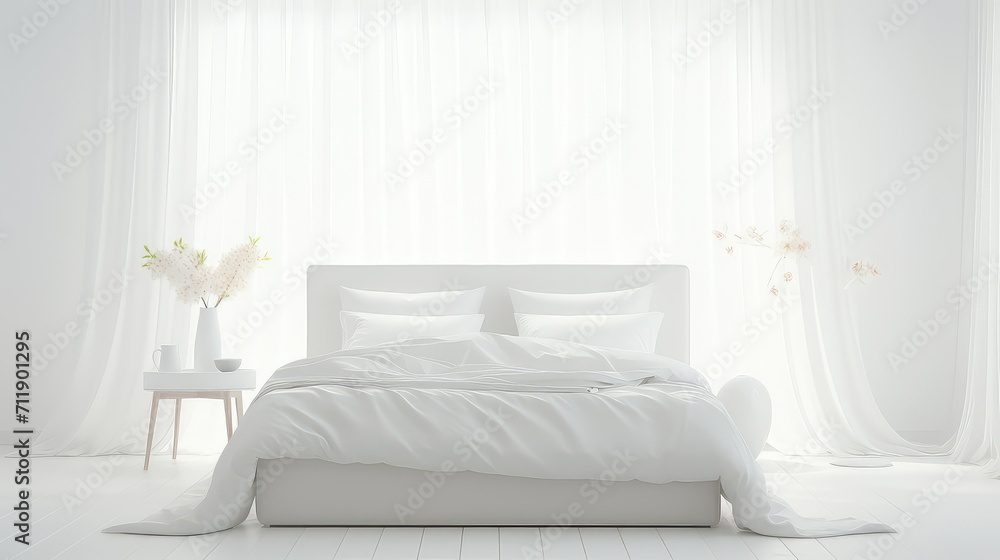 minimalist interior white background illustration modern clean, sleek elegant, neutral bright minimalist interior white background