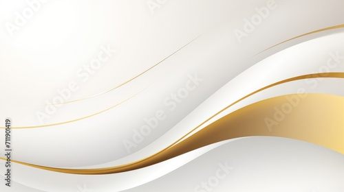 Luxury Modern Abstract White Background with Gold Lines AI Generated