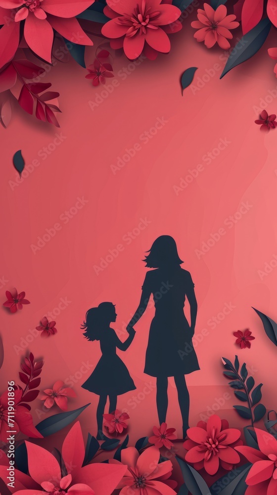 A illustration picture for mother's day. Happy Mother's Day. A illustration picture for mother's day. Happy Mother's Day.