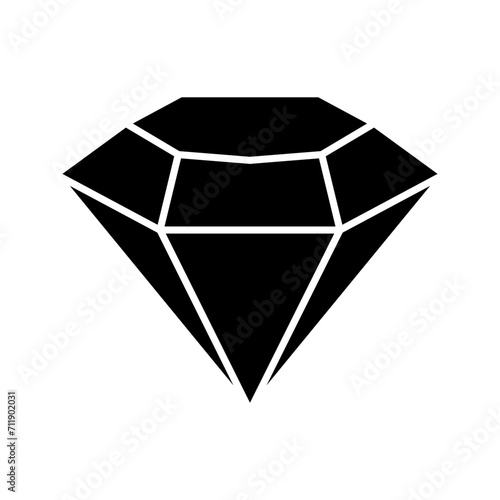 simple vector icon of gem diamond