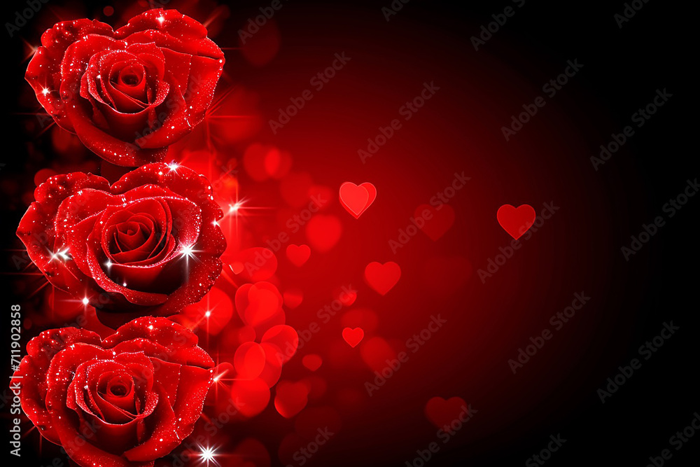 Colorful Illustration of Valentine's Day Theme with Heart Motifs and Love Elements Colorful Illustration of Valentine's Day Theme with Heart Motifs and Love Elements