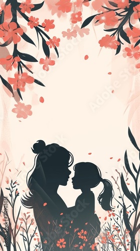 Illustration picture for mother's day. Happy Mother's Day. Great for greeting cards Background or other printing work.