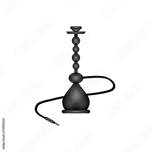 Hookah icon on white.