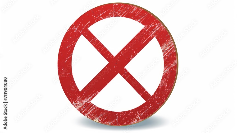 No Sign, isolated on white background, vector illustration No Sign, isolated on white background, vector illustration