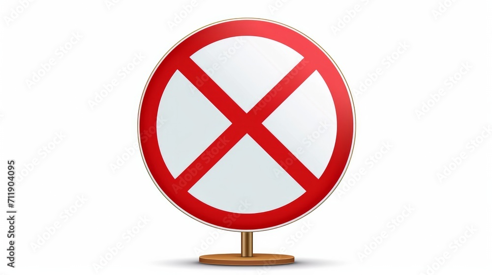 No Sign, isolated on white background, vector illustration No Sign, isolated on white background, vector illustration
