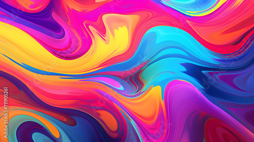 A psychedelic style with rainbow colors patterns  colorful liquid background
