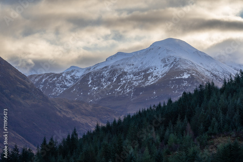 Ben Nevis with a moody sky, Fort William Scotland.