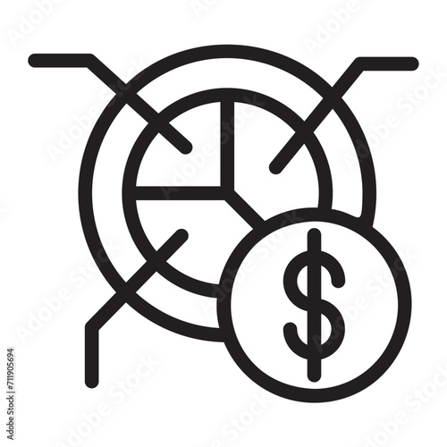market analysis line icon