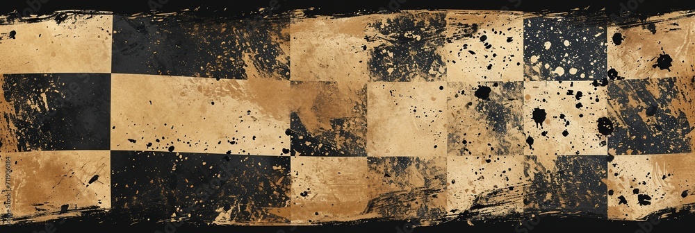 Fototapeta premium Natural Contrast: Grunge Beige, Tan, Brown, and Black Trendy Texture Poster and Web Banner Design, Perfect for Extreme Sportswear, Racing, Cycling, Football, Motocross, Basketball, Gridiron, and Trave