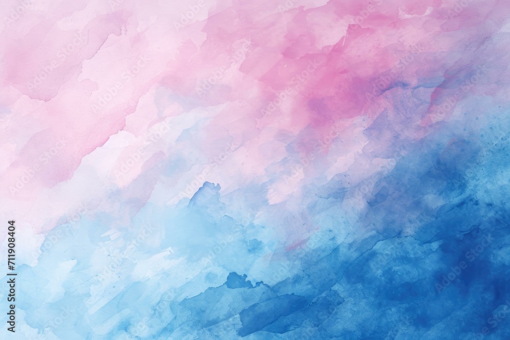 Abstract Pink and Blue Watercolor Background, Artistic Design