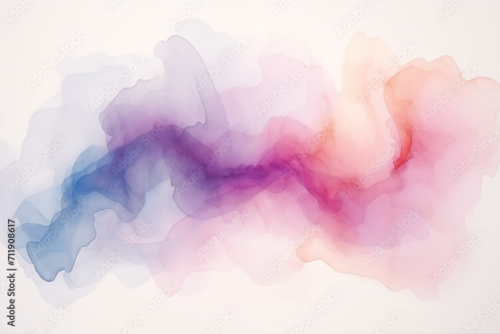 blurry painting, colorful abstract watercolor on white background