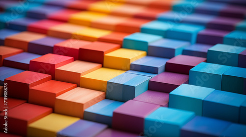 colorful wood cubes for desktop background