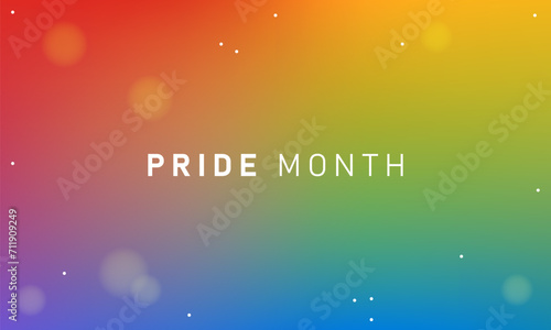 LGBT Pride Month in June. Lesbian Gay Bisexual Transgender. Celebrated annual. LGBT flag. Rainbow love concept. Human rights and tolerance. Poster, card, banner and background. Vector ilustration