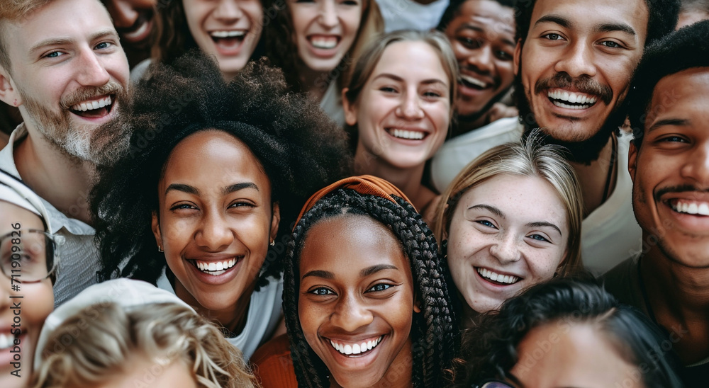 Multi ethnic large group of people looking at camera. Multi ethnic large group of people looking at camera.