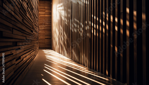 Futuristic architecture, abstract pattern, modern design, illuminated corridor, bright backdrop generated by AI