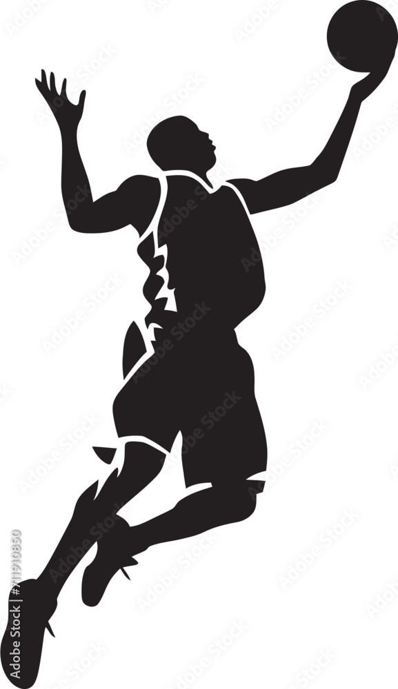 Sky Surge Basketball Player Dunk Vector for Surging Dunkers Sky Surge Basketball Player Dunk Vector for Surging Dunkers