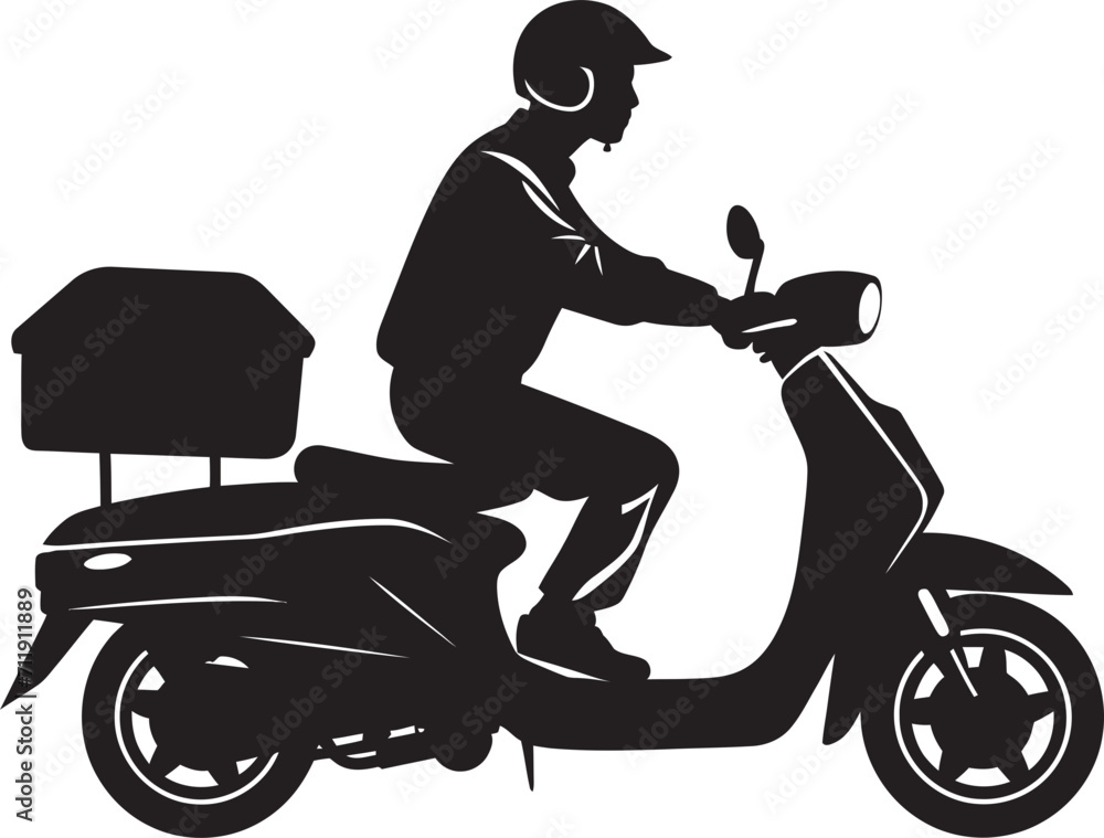 Urban Dash Diner Speedy Vector Logo for Scooter Food Delivery Urban Dash Diner Speedy Vector Logo for Scooter Food Delivery