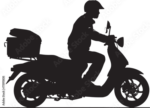 Urban Dash Diner Vector Logo for Speedy Scooter Food Delivery 