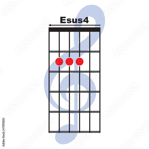 Esus4  guitar chord icon
