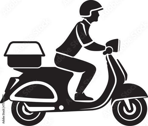 Express Eateries Express Vector Icon for Scooter Food Drop offs 