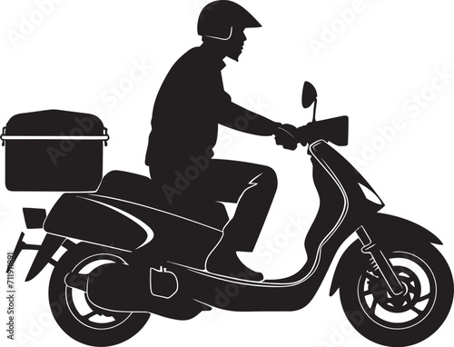 Speedy Eats Express Vector Logo for Scooter Food Delivery Icon 