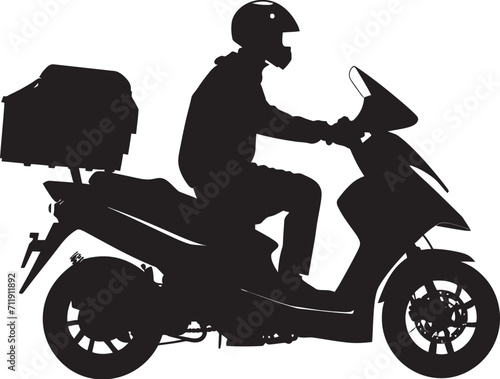 Scooter Bistro Bolt Iconic Vector Design for Quick Food Delivery 